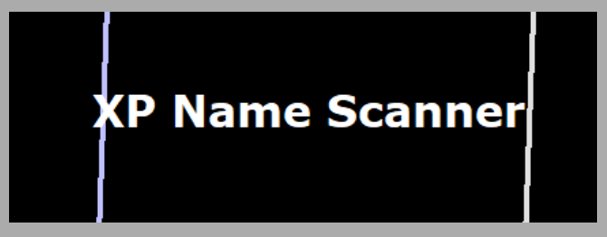 XP Name Scanner splash screen